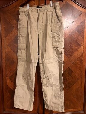 Men's Khaki Cargo Pants – Classic Utility Style